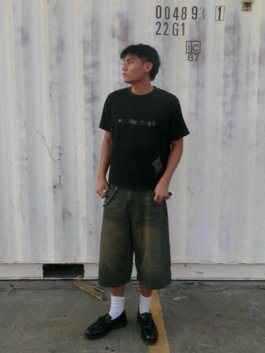 Light Green Desert Wash Baggy Long Jorts - Kore Clothing
