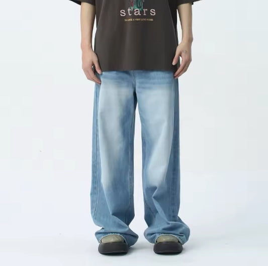 Faded Light Blue Baggy Jeans