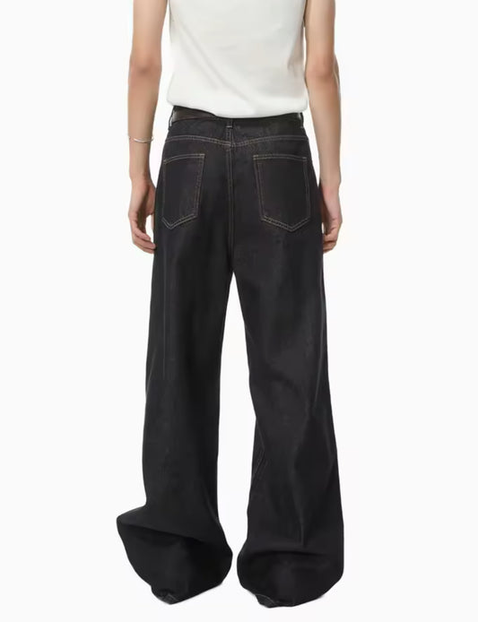 Indigo Raw Denim Baggy Jeans