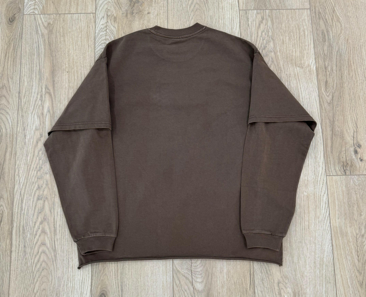 Brown Double Layered Long Sleeve Shirt - Kore Clothing