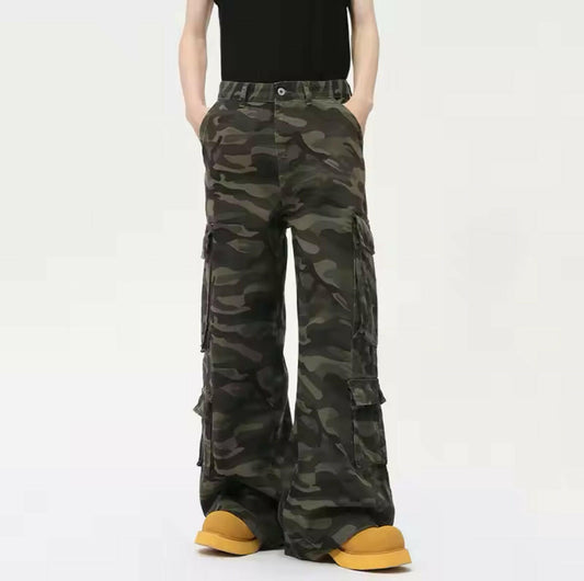 Camo Baggy Cargo Pants - Kore Clothing