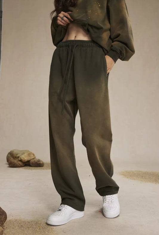 Green Washed Sweatpants - Kore Clothing