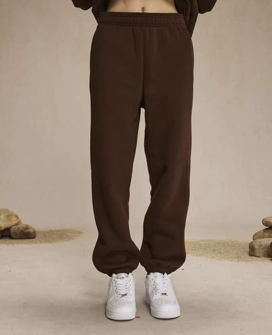 Brown Cuffed Sweatpants - Kore Clothing