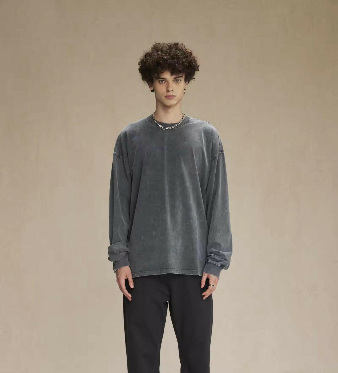 Faded Olive Green Long Sleeve Shirt - Kore Clothing