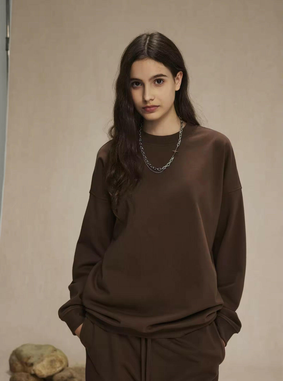 Light Gray Crewneck Sweatshirt