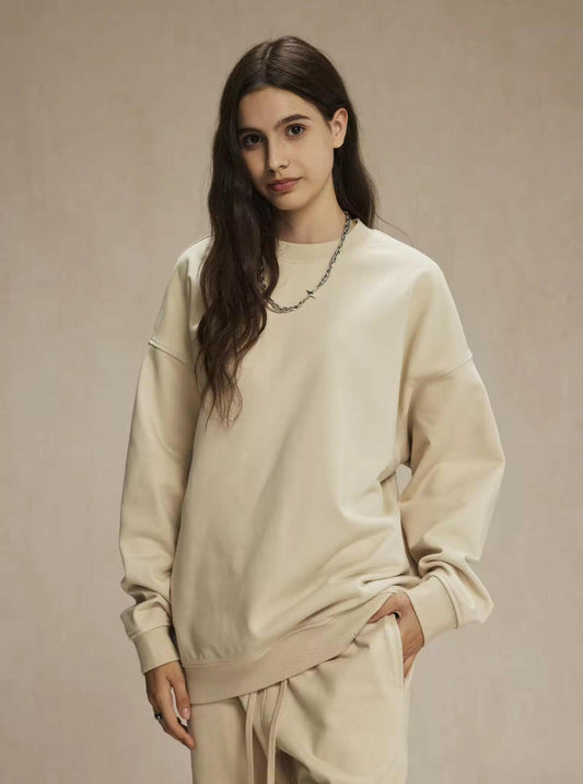 Beige Crewneck Sweatshirt