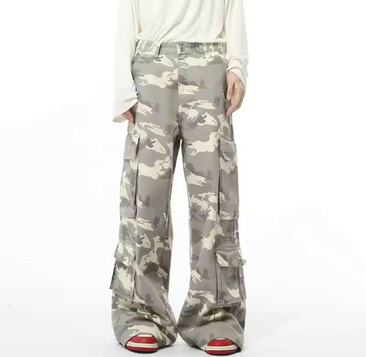 Light Camo Baggy Cargo Pants