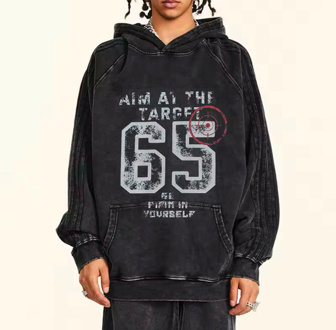 Faded Black 65 Hoodie