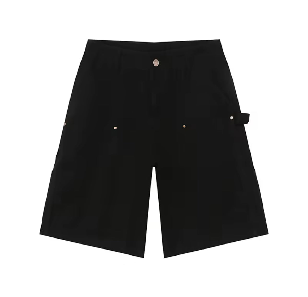 Black Double Knee Baggy Jorts