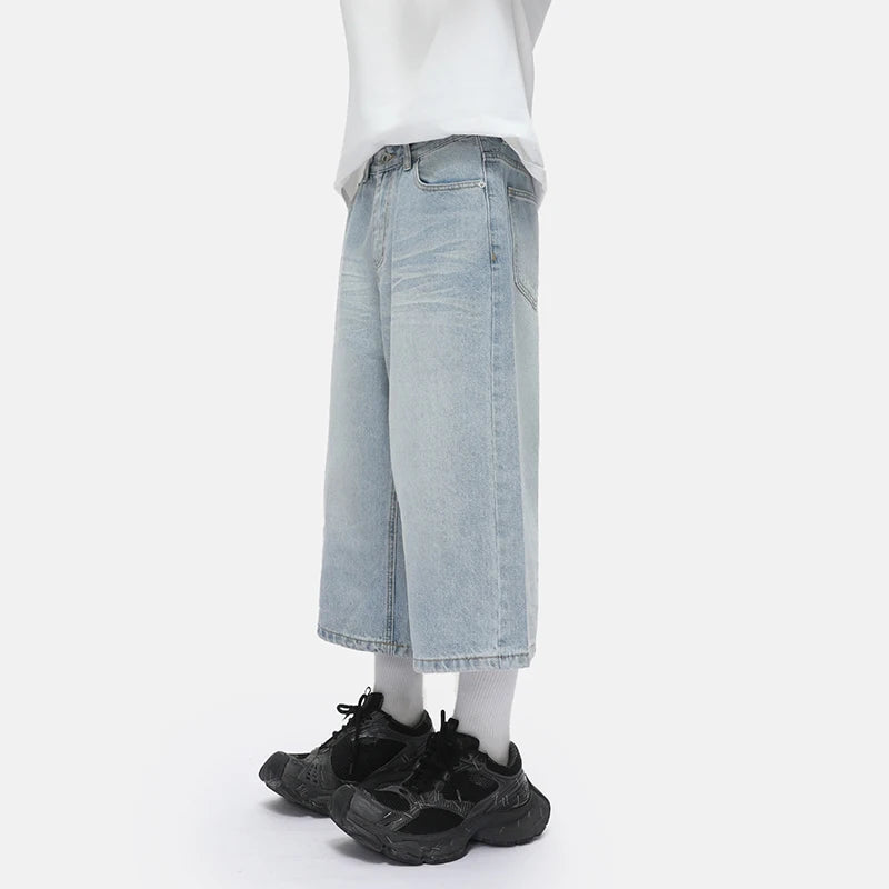 Light Blue Baggy Long Jorts