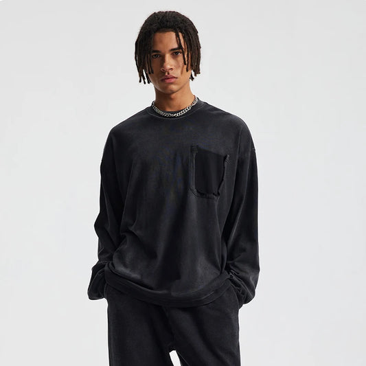 Fake Pocket Long Sleeve Shirt