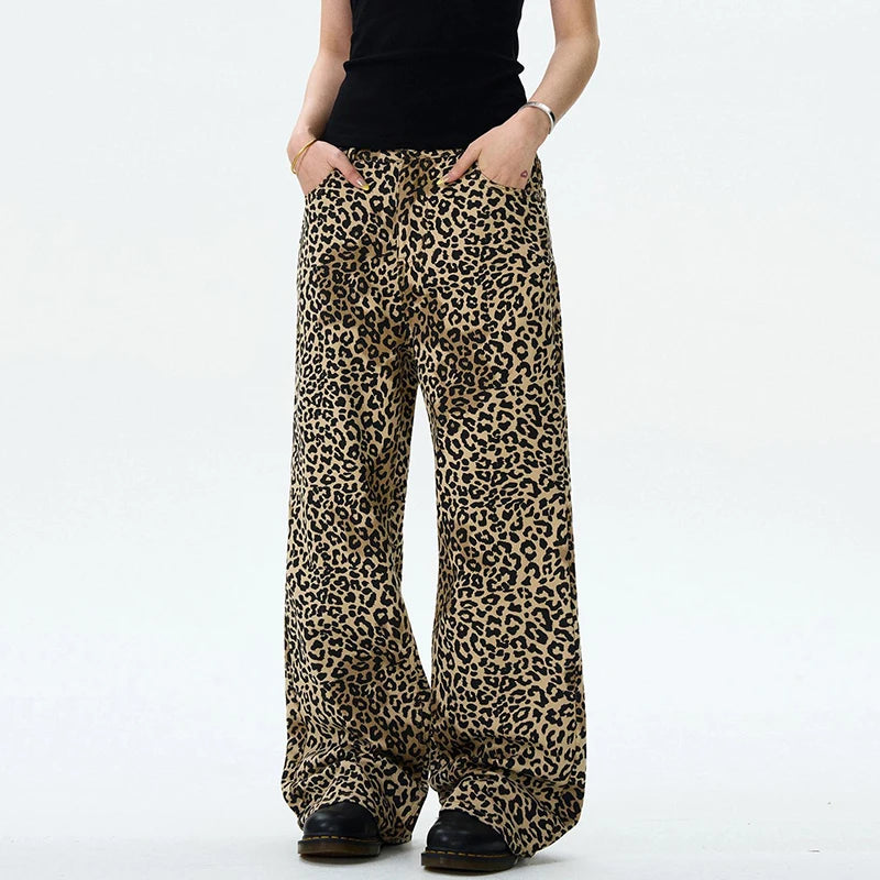 Leopard Baggy Jeans
