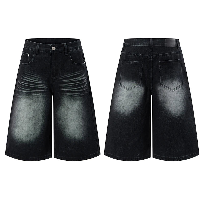 Vintage Whiskered Wash Baggy Long Jorts