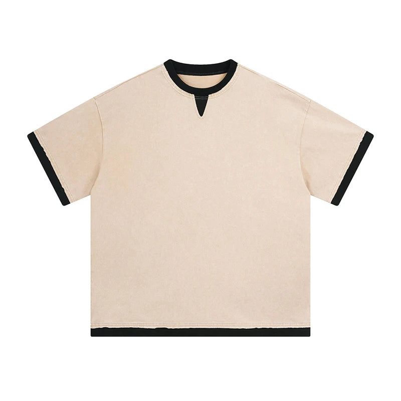 Double Layered V-Neck T-Shirt