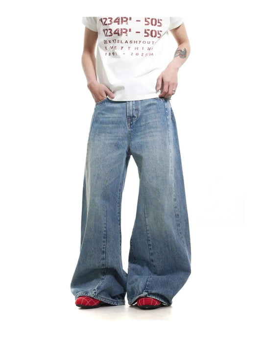 3D Blue Baggy Jeans