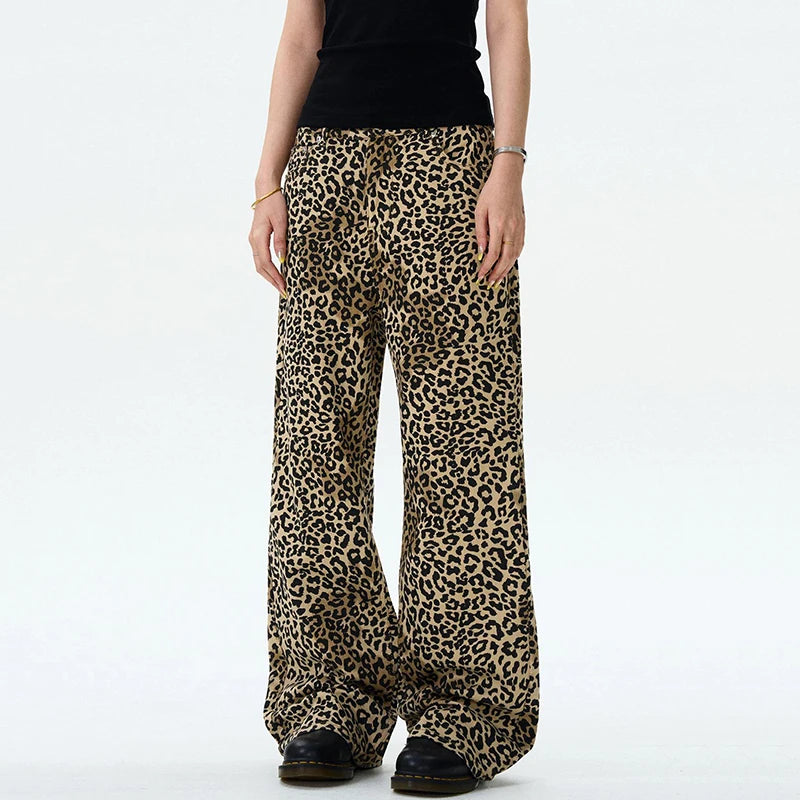 Leopard Baggy Jeans