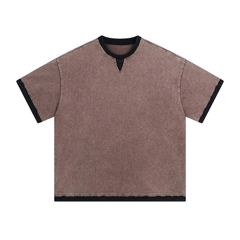 Double Layered V-Neck T-Shirt