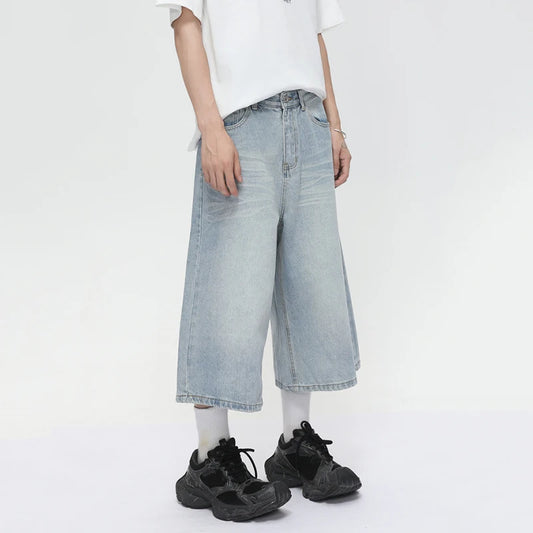 Light Blue Baggy Long Jorts