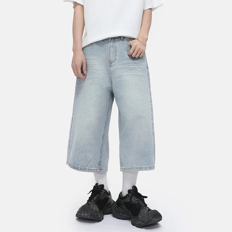 Light Blue Baggy Long Jorts