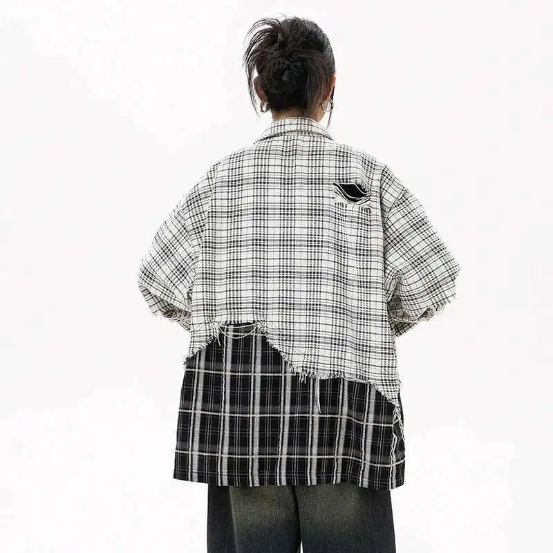 Black & White Patchwork Flannel