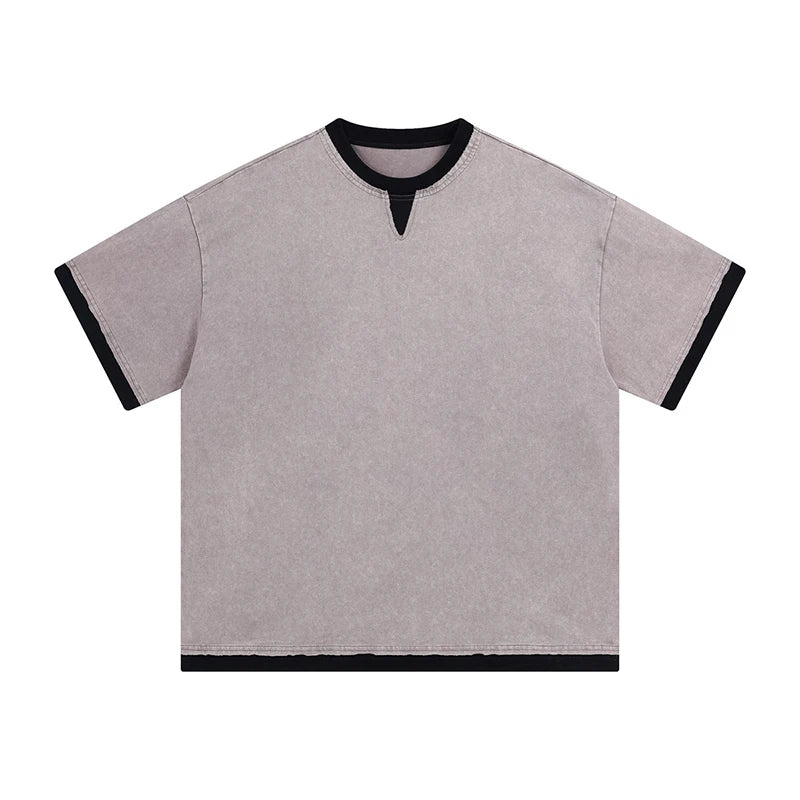 Double Layered V-Neck T-Shirt