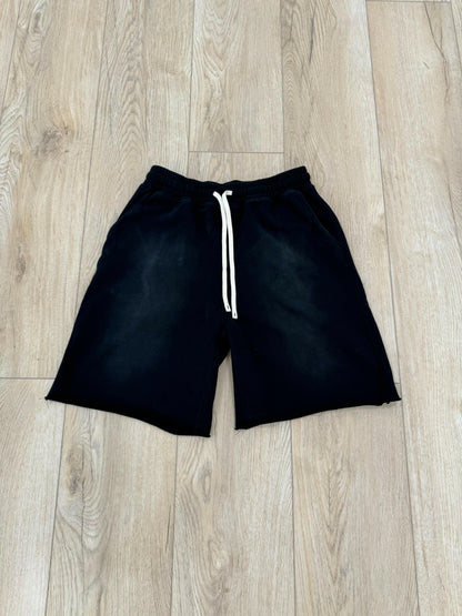 Faded Black Sweatshorts - Kore Clothing