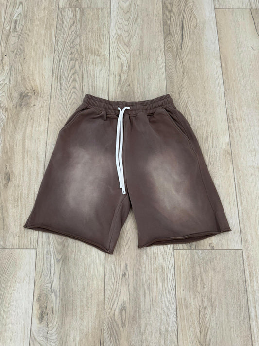Faded Brown Sweatshorts - Kore Clothing