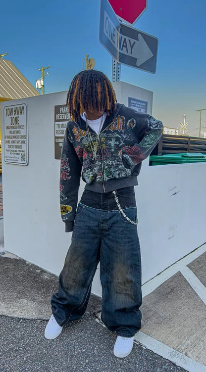 Double Waisted Baggy Jeans