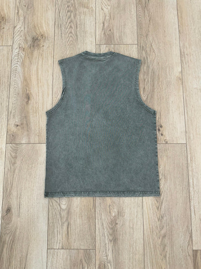 Faded Green Cut Off T-Shirt - Kore Clothing
