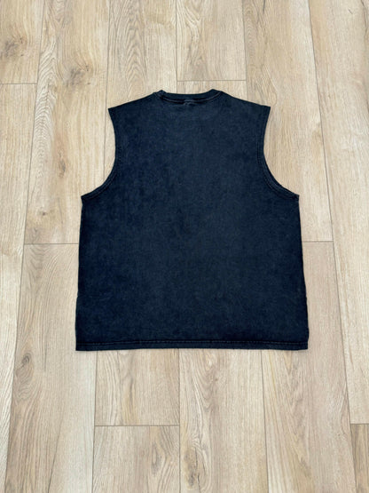 Faded Black Cut Off T-Shirt - Kore Clothing