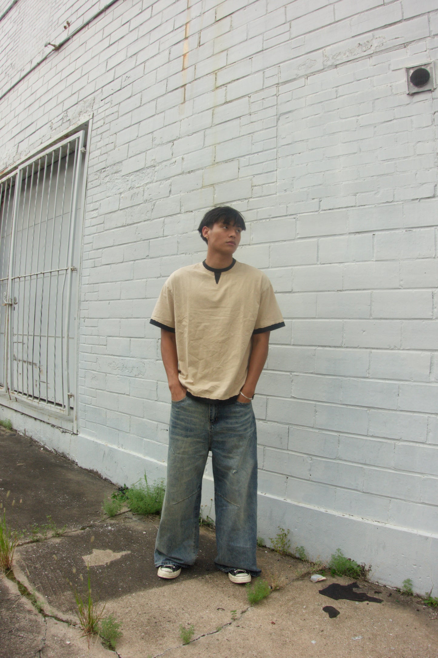Double Layered V-Neck T-Shirt