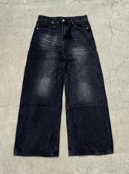 Faded Black Baggy Jeans Kore Clothing