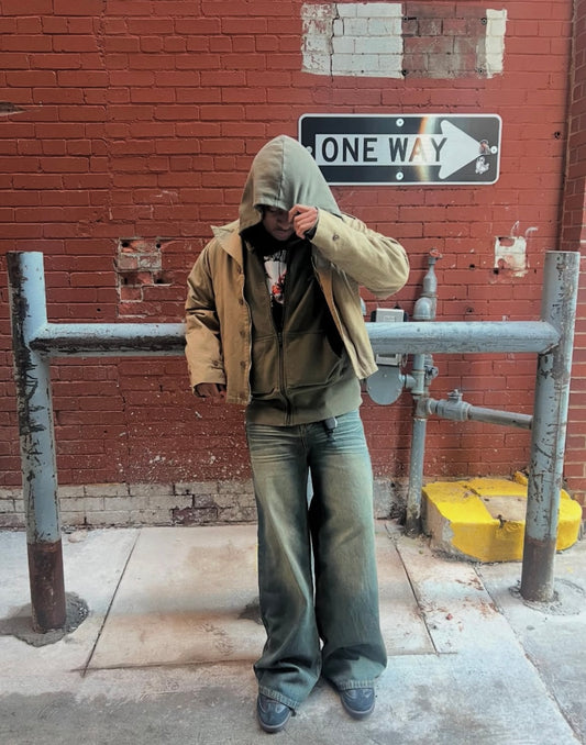 Green Desert Wash Baggy Jeans