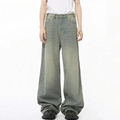 Light Blue Desert Wash Baggy Jeans