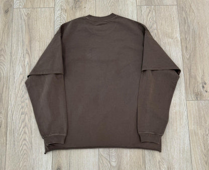 Brown Double Layered Long Sleeve Shirt - Kore Clothing