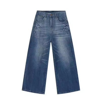 Blue Faded Baggy Jeans - Kore Clothing