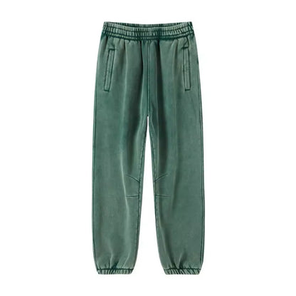Faded Green Cuffed Sweatpants - Kore Clothing