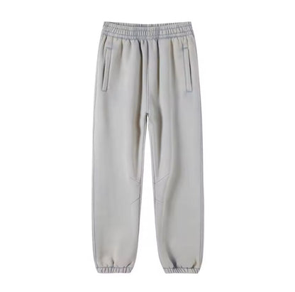 Faded Light Gray Cuffed Sweatpants - Kore Clothing