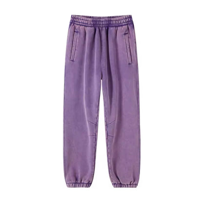 Faded Purple Cuffed Sweatpants - Kore Clothing