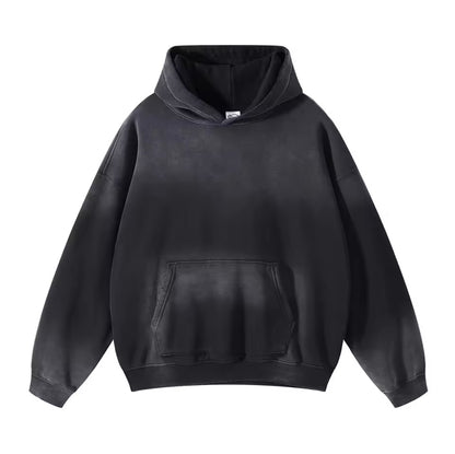 Faded Black Hoodie - Kore Clothing