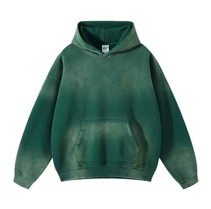 Faded Dark Green Hoodie - Kore Clothing