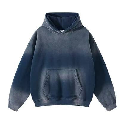 Faded Navy Blue Hoodie - Kore Clothing