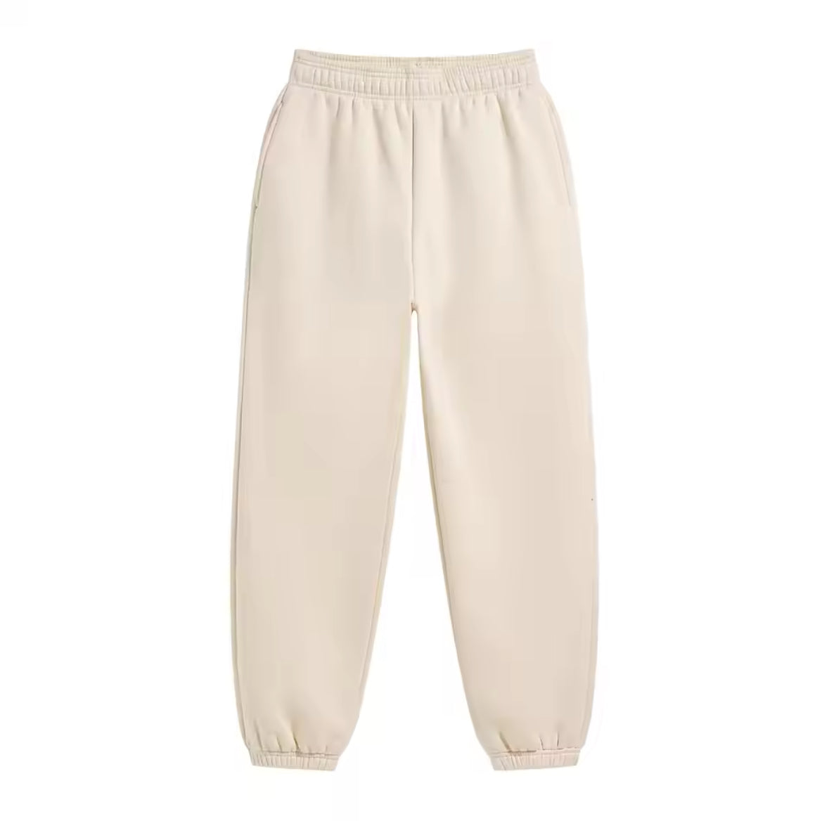 Beige Cuffed Sweatpants - Kore Clothing