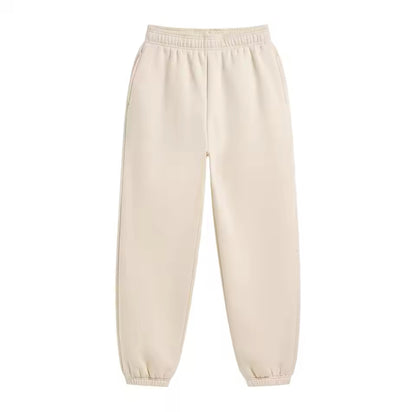 Beige Cuffed Sweatpants - Kore Clothing