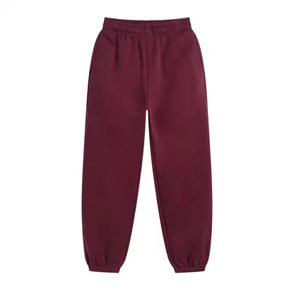 Burgundy Cuffed Sweatpants - Kore Clothing