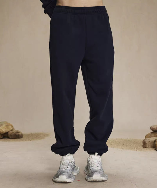 Navy Blue Cuffed Sweatpants - Kore Clothing