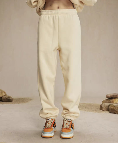 Beige Cuffed Sweatpants - Kore Clothing