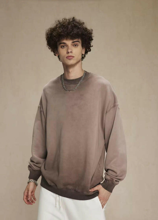 Faded Brown Crewneck Sweatshirt - Kore Clothing