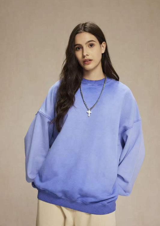 Faded Blue Crewneck Sweatshirt - Kore Clothing
