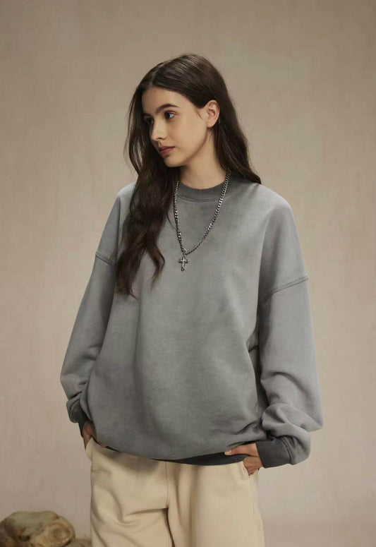 Faded Gray Crewneck Sweatshirt - Kore Clothing